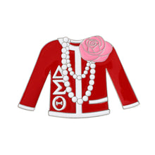 Load image into Gallery viewer, Red White Sorority Sweater Pin
