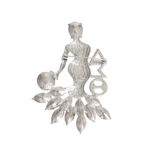 Load image into Gallery viewer, Red Silver Woman Sorority Pin
