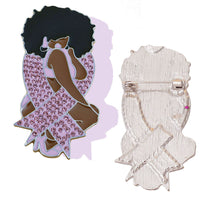Load image into Gallery viewer, Light Pink Cancer Diva Brooch
