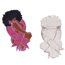 Load image into Gallery viewer, Pink Cancer Diva Brooch
