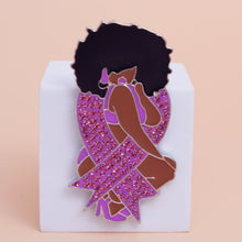 Load image into Gallery viewer, Pink Cancer Diva Brooch
