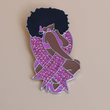 Load image into Gallery viewer, Pink Cancer Diva Brooch
