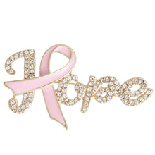 Load image into Gallery viewer, Light Pink Ribbon Hope Brooch
