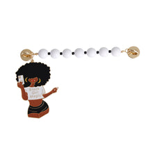 Load image into Gallery viewer, White Black Girl Magic Phone Strap
