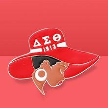 Load image into Gallery viewer, Red White Greek Letter Hat Pin
