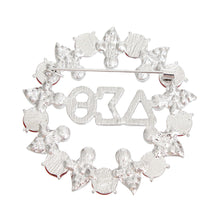 Load image into Gallery viewer, Brooch Red White Delta Pearl Pin for Women
