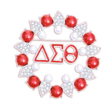 Load image into Gallery viewer, Brooch Red White Delta Pearl Pin for Women
