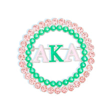 Load image into Gallery viewer, Brooch Pink Green AKA Round Pin for Women
