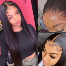 Load image into Gallery viewer, 5×5 HD Lace Closure Pre-Plucked With Baby Hair 16~22inch Brazilian Straight Virgin Human Hair Lace Closure
