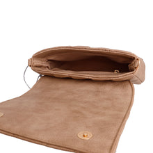 Load image into Gallery viewer, Light Brown Quilted Boxy Crossbody
