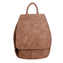 Load image into Gallery viewer, Light Brown Flap Convertible Backpack Bag
