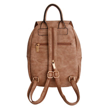 Load image into Gallery viewer, Light Brown Flap Convertible Backpack Bag
