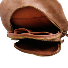 Load image into Gallery viewer, Light Brown Flap Convertible Backpack Bag
