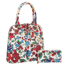 Load image into Gallery viewer, Multi Color Floral Tall Dome Satchel Bag Set
