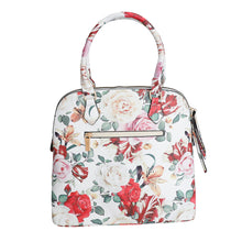 Load image into Gallery viewer, White Floral Tall Dome Satchel Bag Set
