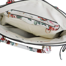 Load image into Gallery viewer, White Floral Tall Dome Satchel Bag Set

