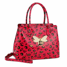 Load image into Gallery viewer, Fuchsia Leopard Patent Handbag Set
