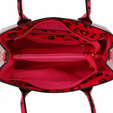 Load image into Gallery viewer, Fuchsia Leopard Patent Handbag Set
