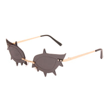Load image into Gallery viewer, Black Rimless Spike Sunglasses
