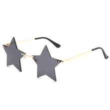 Load image into Gallery viewer, Black Superstar Rimless Sunglasses
