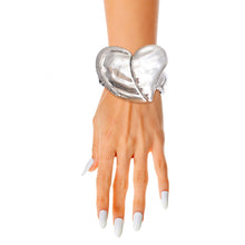 Load image into Gallery viewer, Hammered Silver Chunky Cuff
