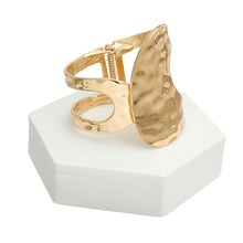 Load image into Gallery viewer, Gold Hammered Metal Wrap Cuff
