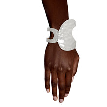 Load image into Gallery viewer, Silver Hammered Metal Wrap Cuff
