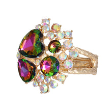 Load image into Gallery viewer, A Full Heart Pink Green Crystal Cuff
