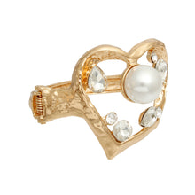 Load image into Gallery viewer, Gold Open Heart Hinge Cuff

