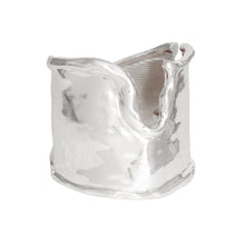 Load image into Gallery viewer, Silver Cut Out Edged Cuff
