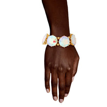Load image into Gallery viewer, Gold Aurora Borealis Round Bracelet
