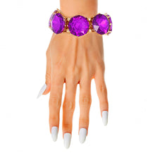 Load image into Gallery viewer, Dark Purple Round Crystal Bracelet
