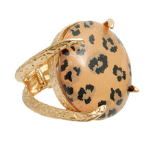 Load image into Gallery viewer, Round Leopard Hinge Cuff
