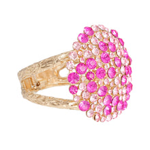 Load image into Gallery viewer, Fuchsia Stone Dome Cluster Cuff
