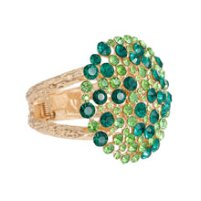 Load image into Gallery viewer, Green Stone Dome Cluster Cuff
