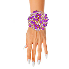 Load image into Gallery viewer, Purple Stone Dome Cluster Cuff
