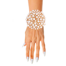 Load image into Gallery viewer, Cream Pearl Dome Cluster Cuff
