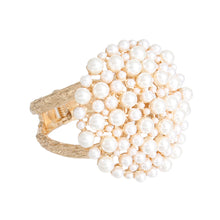 Load image into Gallery viewer, Cream Pearl Dome Cluster Cuff
