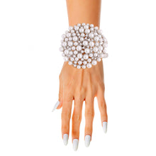 Load image into Gallery viewer, White Pearl Dome Cluster Cuff
