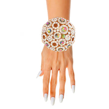Load image into Gallery viewer, Pink Green Chunky Domed Cuff
