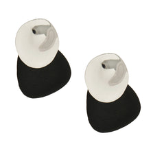 Load image into Gallery viewer, Black and Silver Wooden Studs
