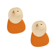 Load image into Gallery viewer, Orange and Gold Wooden Studs
