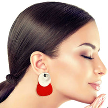 Load image into Gallery viewer, Red and Silver Wooden Studs
