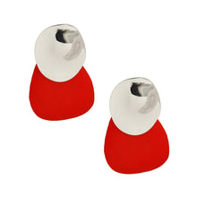 Load image into Gallery viewer, Red and Silver Wooden Studs
