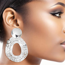 Load image into Gallery viewer, Dangle Silver Medium Bubble Drop Earring for Women
