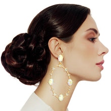Load image into Gallery viewer, Oval Aurora Borealis Earrings
