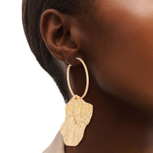 Load image into Gallery viewer, Gold Melted Metal Hoops
