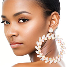 Load image into Gallery viewer, XL Gold Crystal Wreath Earrings
