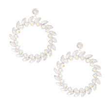 Load image into Gallery viewer, XL Silver Crystal Wreath Earrings
