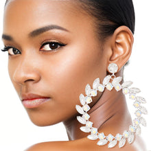 Load image into Gallery viewer, XL Silver Crystal Wreath Earrings
